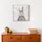 Ink Drawing Bunny Burlap Canvas Wall Art